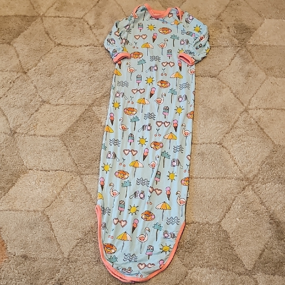 Little Sleepies Pool Party Knotted Gown, Size Newborn, Nwot